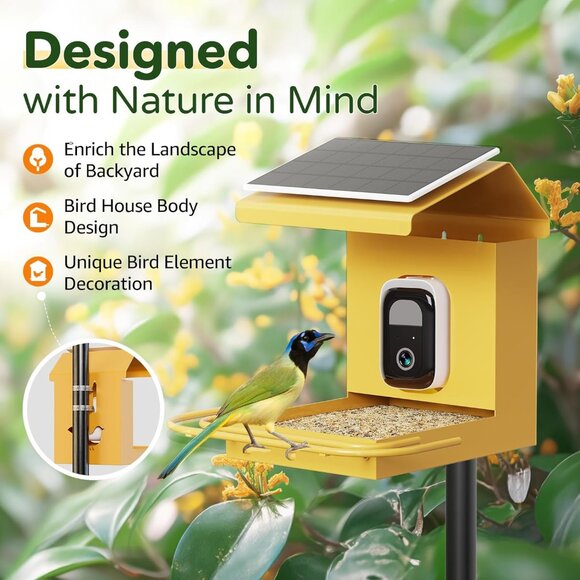BirdHi Smart Bird Feeder with CameraSolar PoweredBrand New Never Used